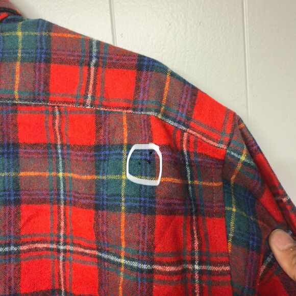 Vtg Pendleton Authentic Boyd Tartan Plaid 100% Wool USA Made Button Down Men XL - Picture 11 of 12